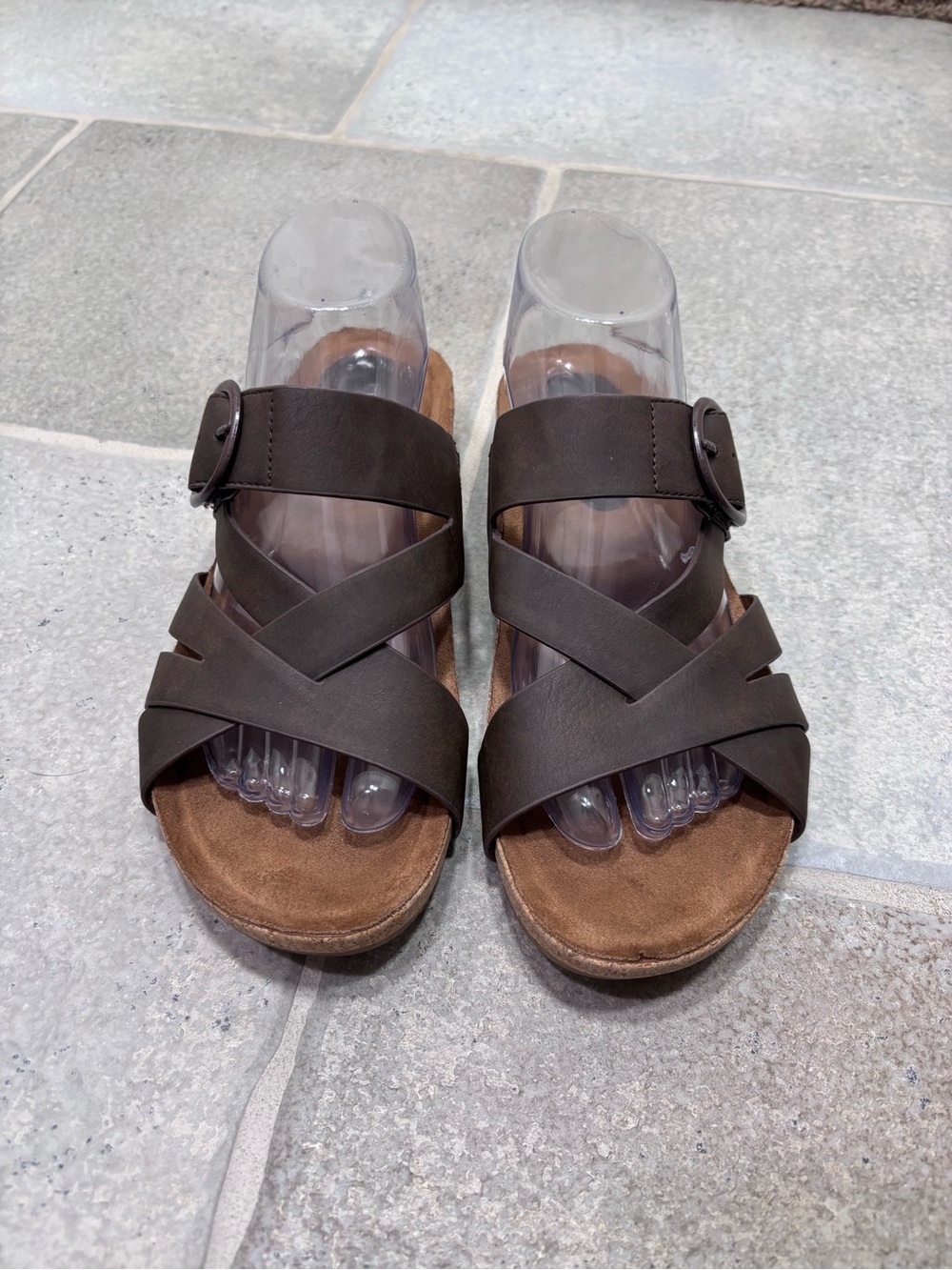 Eurosoft Gwenda Slide Sandals Women’s 10 Brown